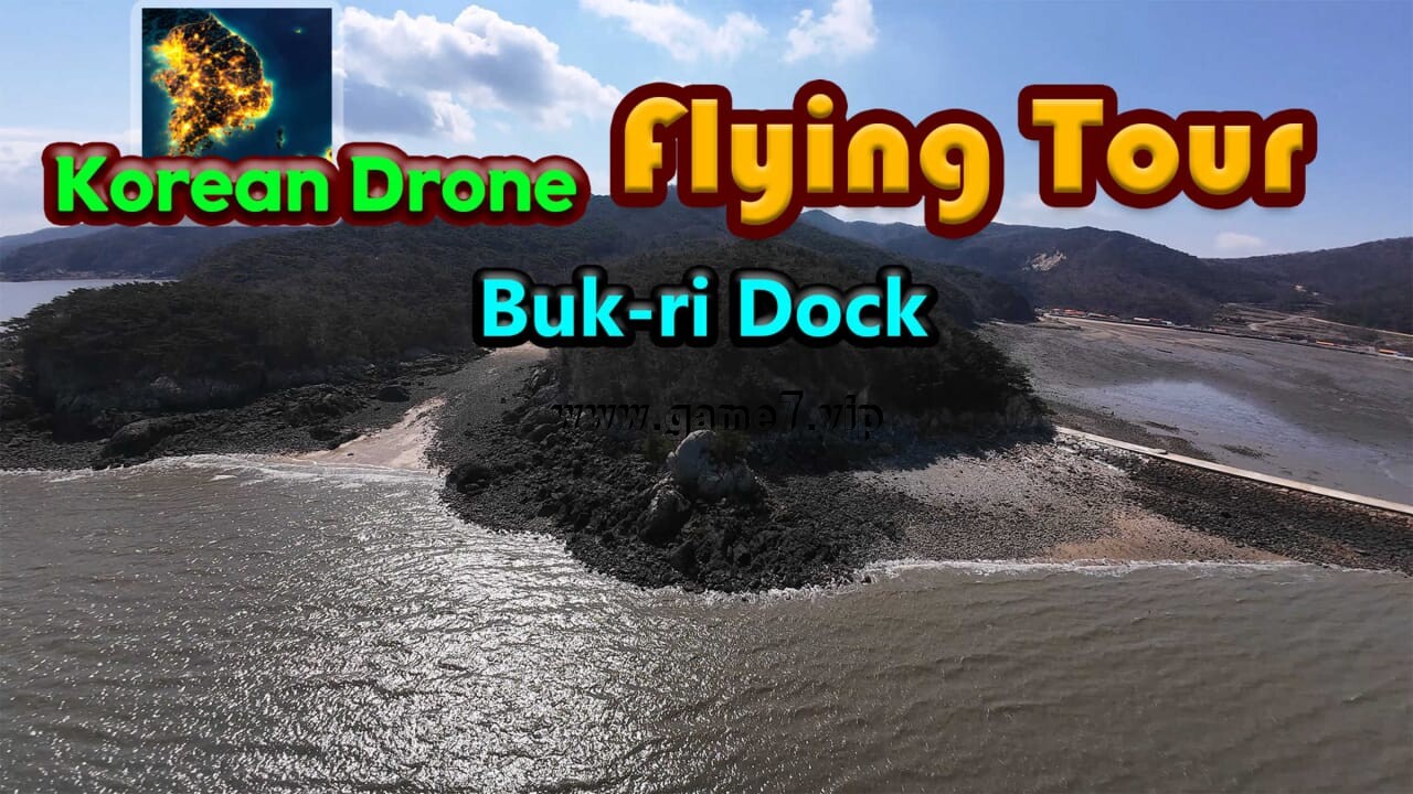 韩国无人机飞行游览夜北里船着场丨Korean Drone Flying Tour Buk-ri Dock