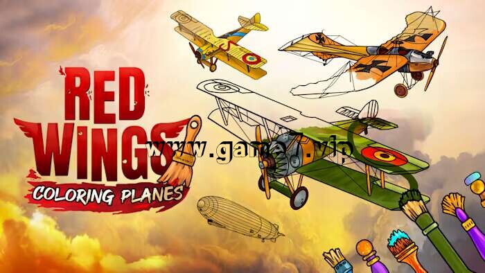 红翼：着色飞机 Red Wings Coloring Planes